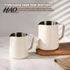 Coffee Frother Jug with Scale Stainless Steel Milk Frothing Pitcher, Professional Latte Art Cup Foam Pitcher Measurement Scale, Dripless Spout