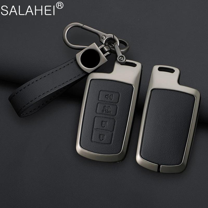 Interior Mouldings Leather Car Key Case Cover  Protector Shell For Toyota Camry Corolla RAV4 Highlander Avalon 2015 2016 2017 20