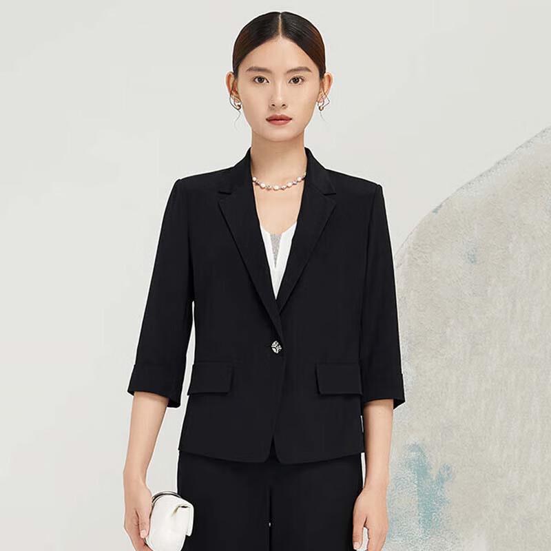 JESSIE Women s 3/4 Sleeve Silk Blend Blazer S