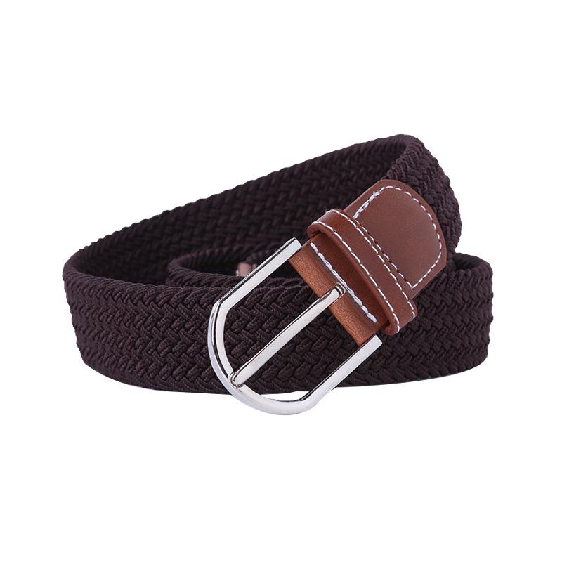 Handwoven Cross-Border Fashion Belt with Pin Buckle – Versatile Twill Men's & Women's Wide Elastic Waist Belt