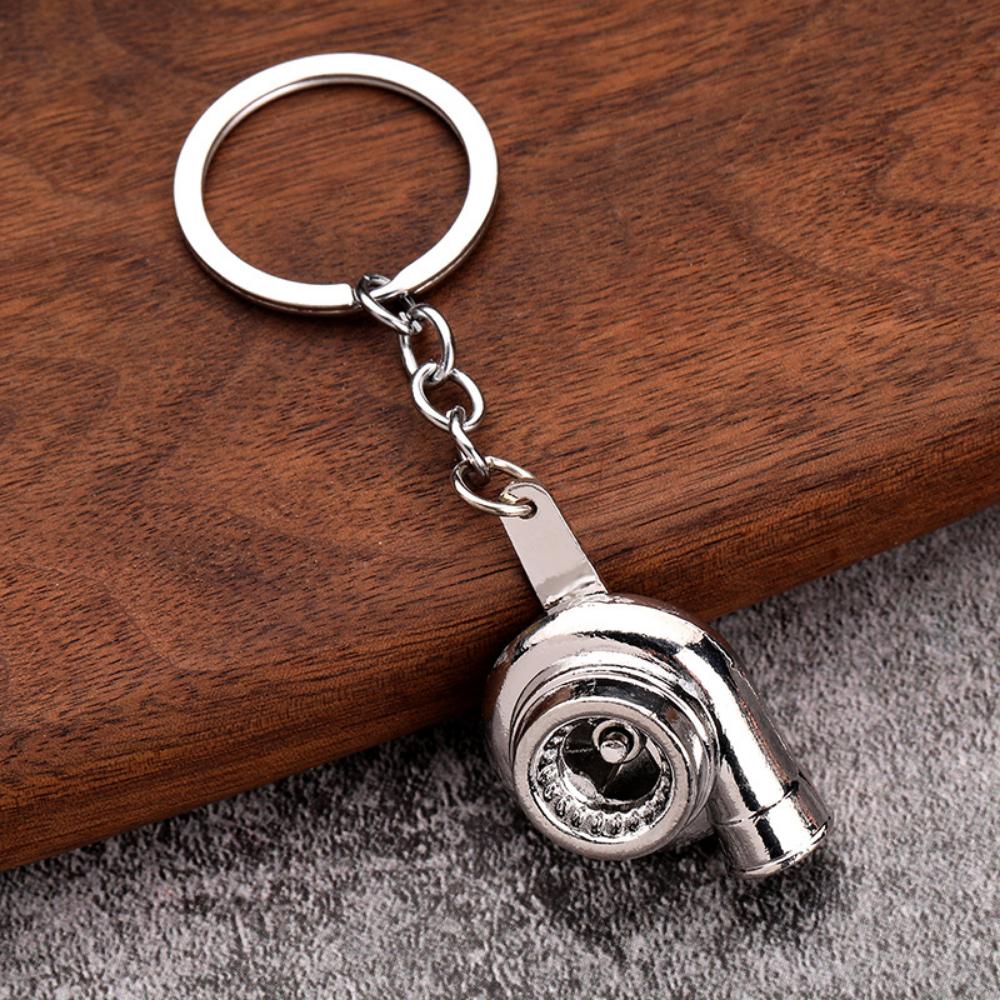 Creative Metal Keychain Turbo Gear Wheel Hub Brake Disc Shock Absorber Car Keychain Pendant