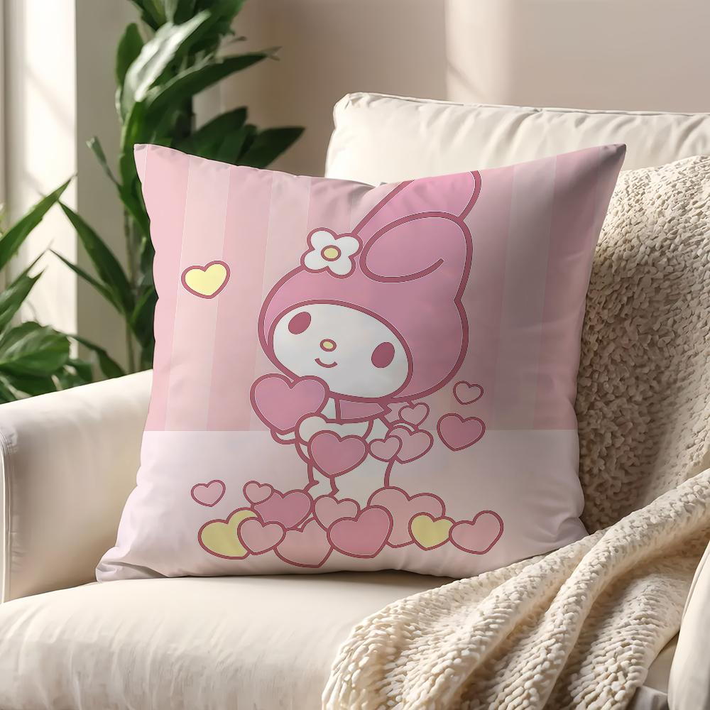 MMy MMelody Kawaii cushion cover For Pillow Printing Sofa Decoration Home Car Room Coffee Shop Office Nordic Simplicity