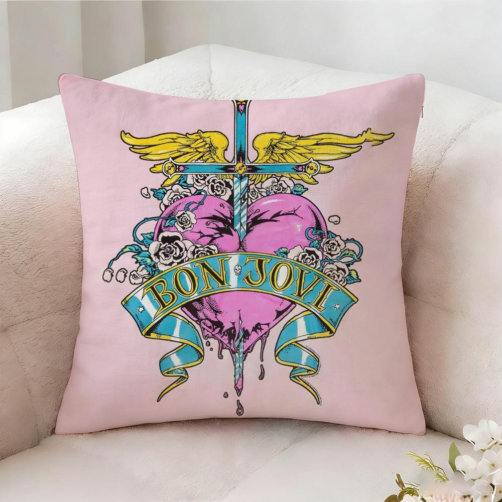 B-bon Jovi BAND SINGER Pillow Case Pillowcase, Double-sided Printed, Sofa Cushion, Bedroom Headboard Pillow