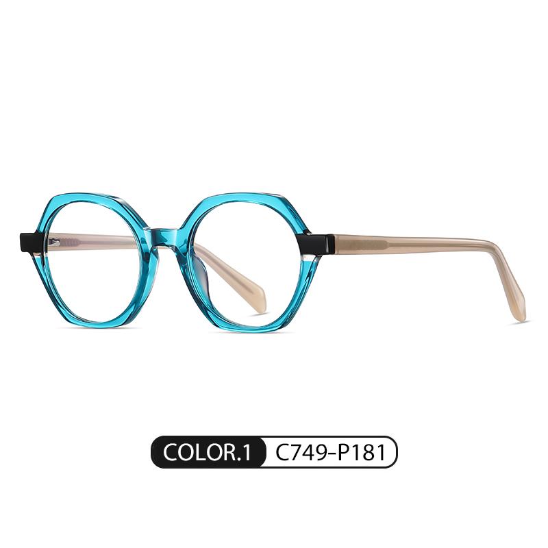 

Gmei Optical Fashion Acetate Multi-color Women Glasses Frames With Spring Hinges Female Round Retro Spectacles Frame PS8825