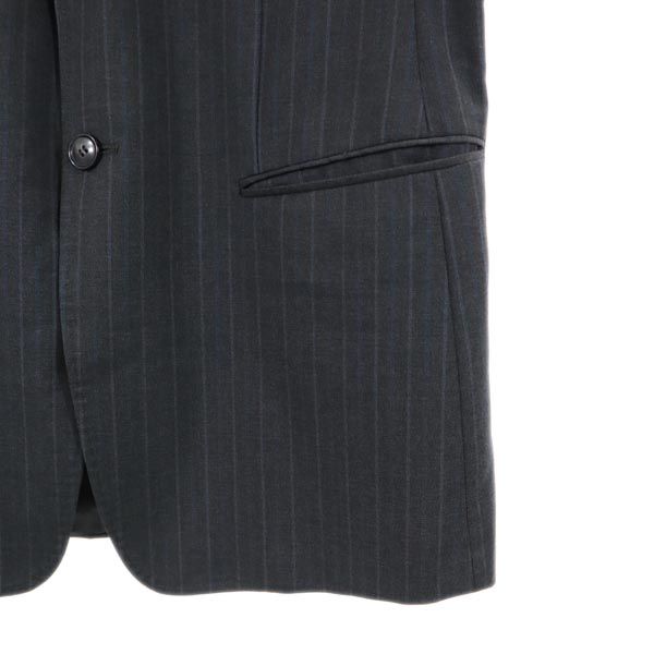 Emporio Armani Vlněné sako s proužkem Made in Italy Šedé Pánské Použité