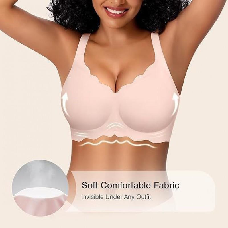 Wirefree Minimizer Bra Plus Size Women Seamless Comfort Push Up Non-Padded Breathable Full Support Daily Wear