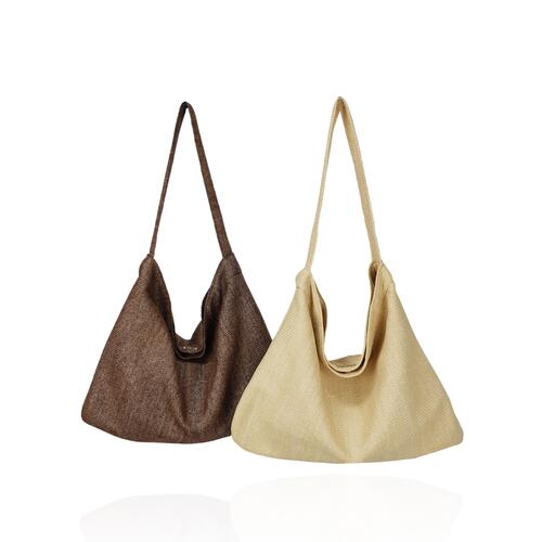 Suin Rattan Shoulder Bag - Light Beige