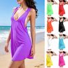 Cover Up Dress, with Hollow Back Design, Sleeveless Swimsuit Breathable Polyester, Vacation Dress for Women Beach
