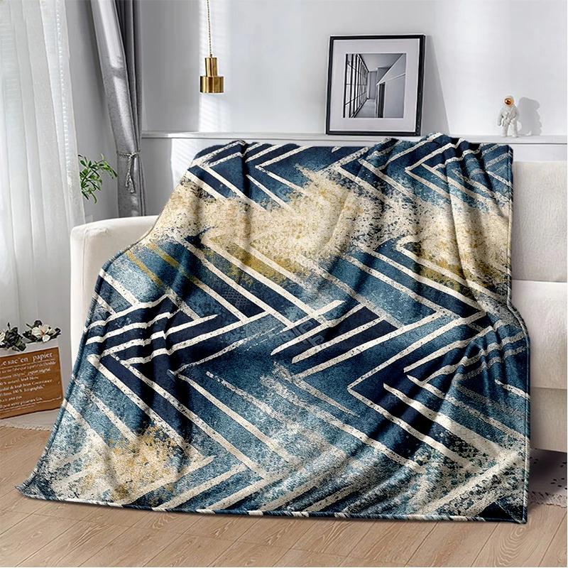 2025 New Style Bohemian Abstract Modern Art Geometry Blanket,Soft Throw Blanket for Home Bedroom Bed Sofa Travel Picnic Gift Kid