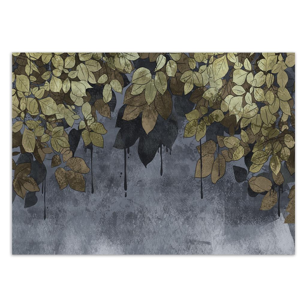 Wallpaper Leaves on concrete background