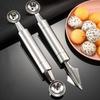 1PC Fruit Shaping Tool Stainless Steel Carving Ball Scooping Gadget Suitable for Watermelon Cantaloupe Reusable Kitchen Prop ZYF
