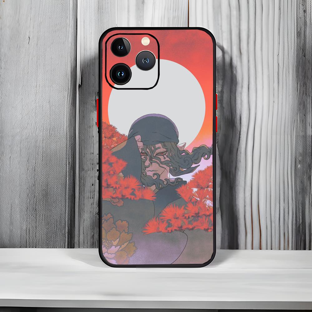 Classic Horror Ukiyoe mononoke K-Kusuriuri Phone Case Black Matte Thin Phone Case For iPhone17 16 15 14 13 ProMax