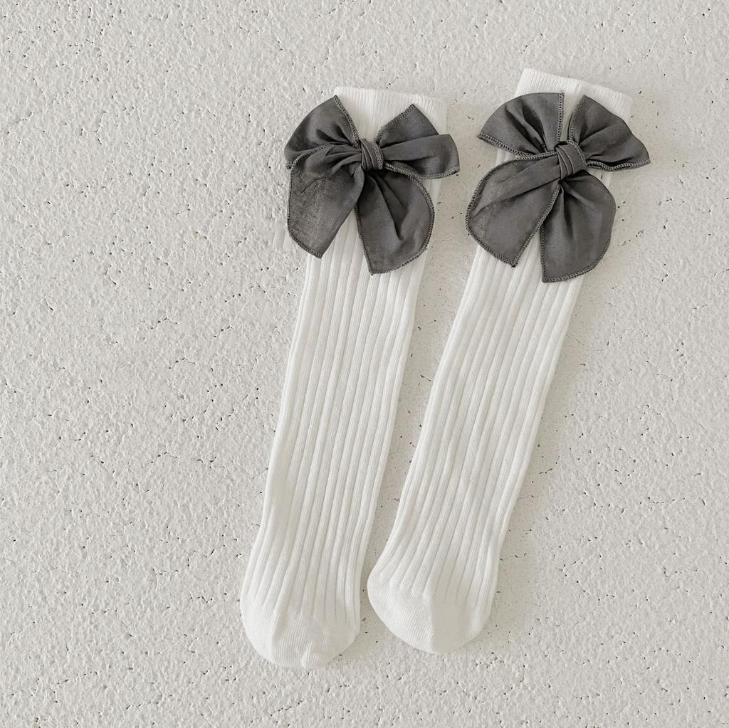 1 pár Sladké princeznovské mašle Ponožky do půli lýtka pro děti Dívky Vynikající Roztomilé Korejské módní ponožky Jarní Podzimní Měkké Česané bavlněné ponožky