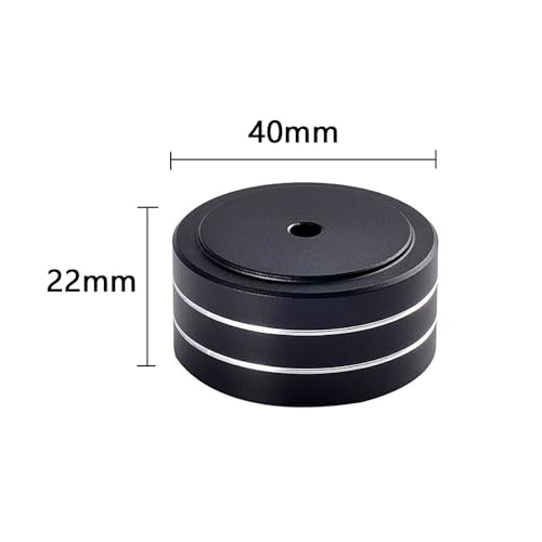 4-Piece Audio Insulators, Anti-Howling Preventer for Speakers, with Non-Slip Rings, for Home Theater, AV Receivers, Amplifiers, and Sound Systems, 40m
