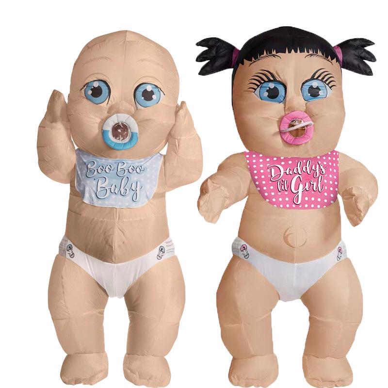 

Funny Halloween Inflatable Costume for Men, Girls, and Babies - Cartoon Mascot for Stage Performance One Size