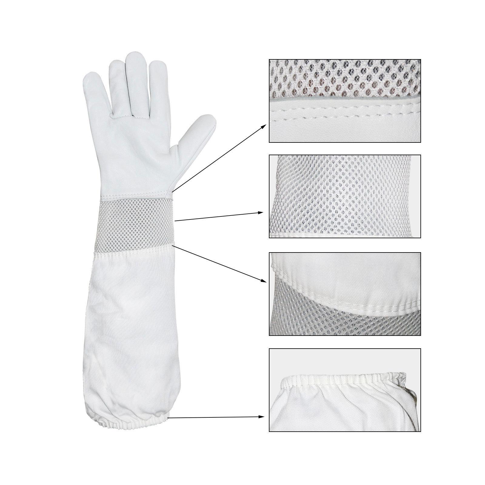 

Перчатки для пчеловодства Защитные перчатки Перчатки против пчелиных укусов Пчелиные перчатки Перчатки из овчины Производители жёлтый