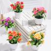 1/3Pcs Artificial Flowers Potted Plant 14cm Fake Plant for Home Room Table Decor Garden Wedding Decoration Outdoor Ornament