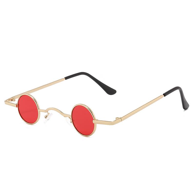 Retro Round Small Frame Mirror Glasses: Hip Hop Street Style Mini Sunglasses