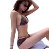 Niche High-end Retro Plaid Babes Split Bikini Small Breasts Seaside Beach Vacation Hot Spring Swimsuit Women