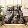 Copripiumino Bandiera Americana Copripiumino Mitragliatrice Queen King Poliestere Copripiumino USA Federazioni Stelle Strisce Set Biancheria da Letto