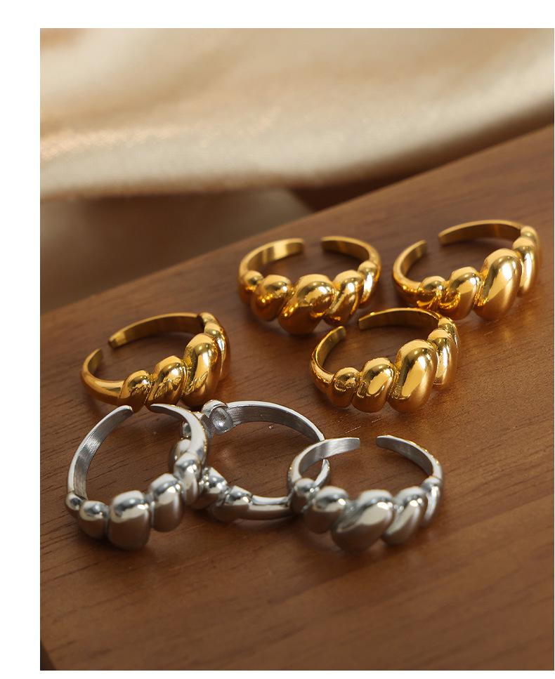18k Gold Geometric Open Knuckle Ring - Non-Fading Retro Design for Couples