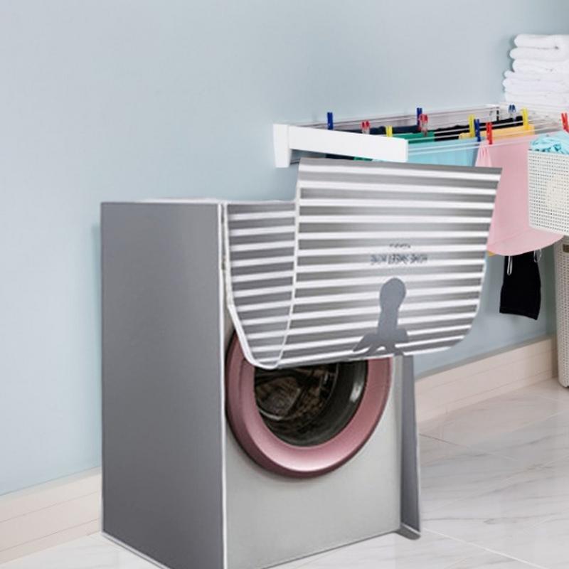 Housse de protection pour sèche-linge Housse pour lave-linge séchant à chargement par le dessus avec motif de dessin animé Fermetures éclair Imperméable Enveloppe pour lave-linge pour la maison le club