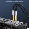 6.5mm to 3.5mm Sound Cable Double Channel Y Splitter Cord for Car Sound Systems