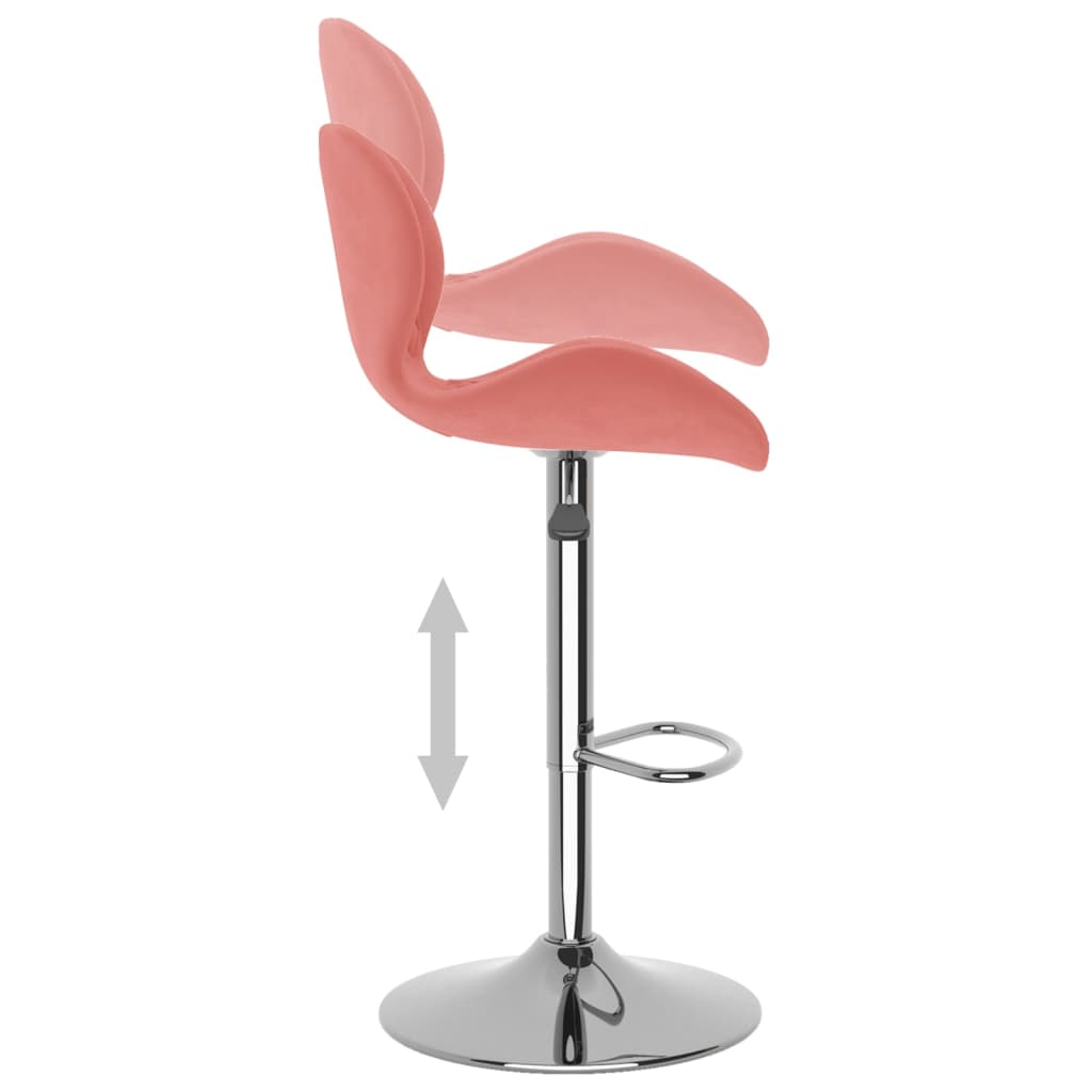 Bar Stool 2 Pcs. Pink Velvet