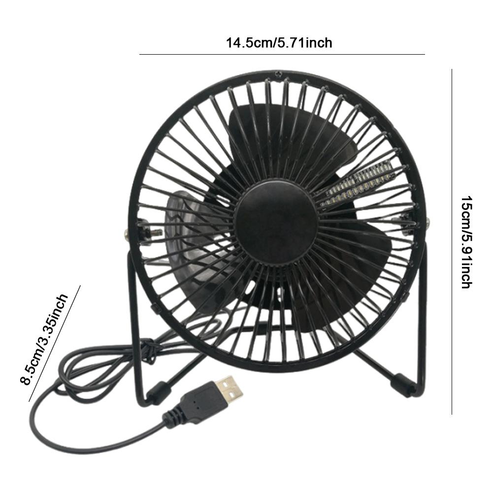 New Hot Selling USB LED Clock Mini Fan With Real Time Temperature Display Desktop 360 Cooling Fans For Home Office Summer