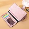 High-End Ladies Tri-Fold Wallet: Frosted PU, Multi-Card Slots, Coin Purse