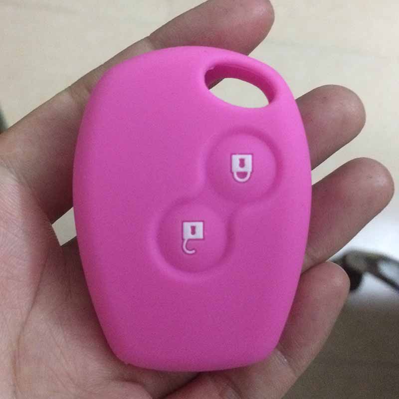 ZAD Siliconen Autosleutelhoesje Voor renault 2 knoppen Kangoo DACIA Scenic Megane Sandero Captur Twingo Modus afstandsbediening sleutelhoes