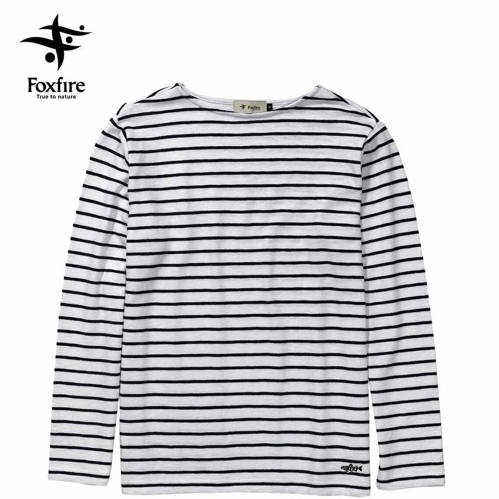 Foxfire Men's Slub Border Crew T-Shirt (Navy) [5215331]