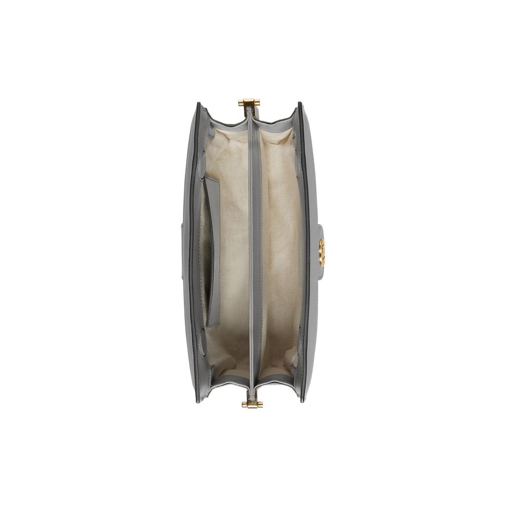 Gucci GG Matelassé Gold Logo Chain Canvas Backpack Leather Chain Bag Women Backpack Gray 702200-UM8HG-1563