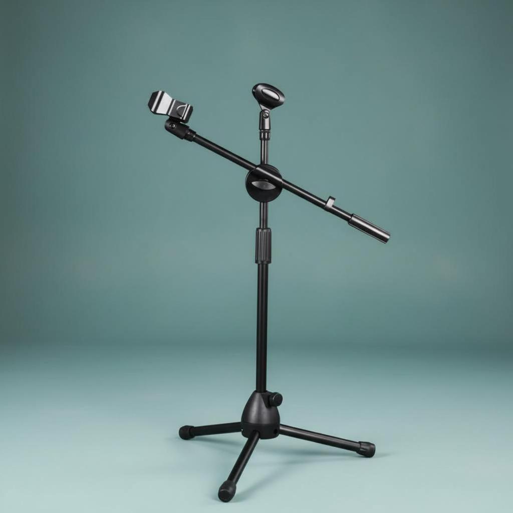Tripod Audio Capture Device Holder Stand Sturdy Metal Instrument Mic