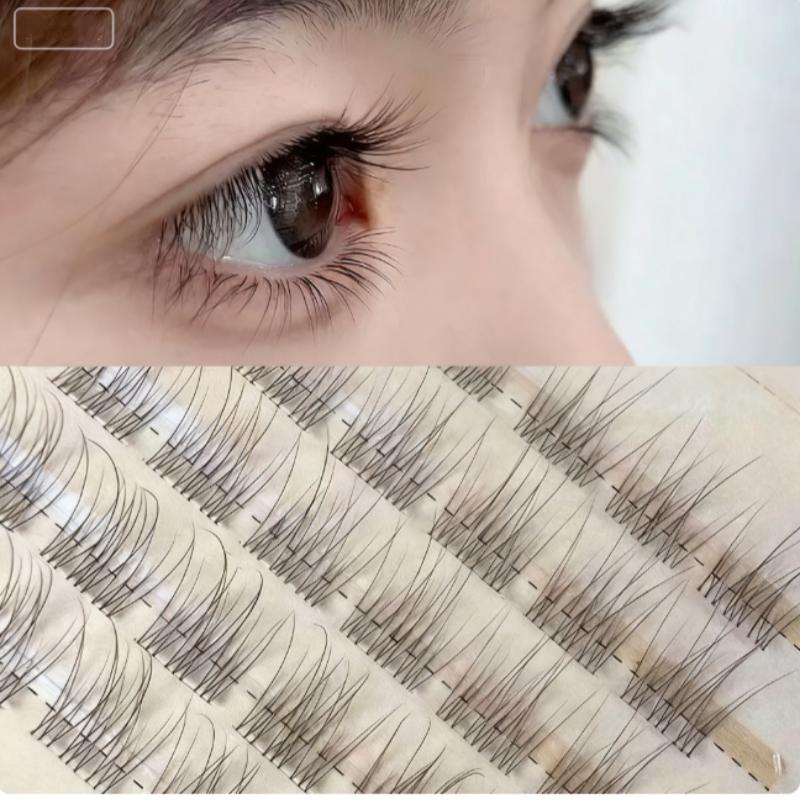 120 Pcs Natural Cluster Lashes – Band-Free, Easy-Apply Individual Flare Lashes for Everyday Wear, Lightweight & Reusable