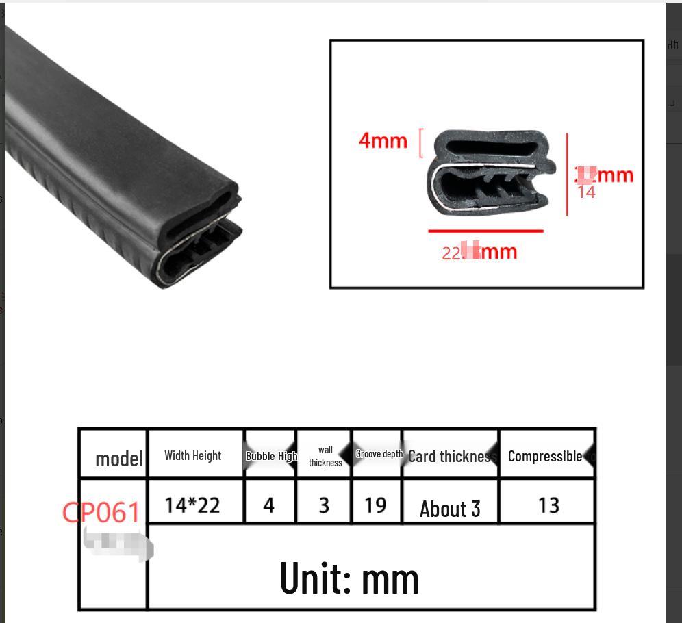 Customizable EPDM U-Shaped Rubber Sealing Strip for Electrical Cabinets and Car Doors