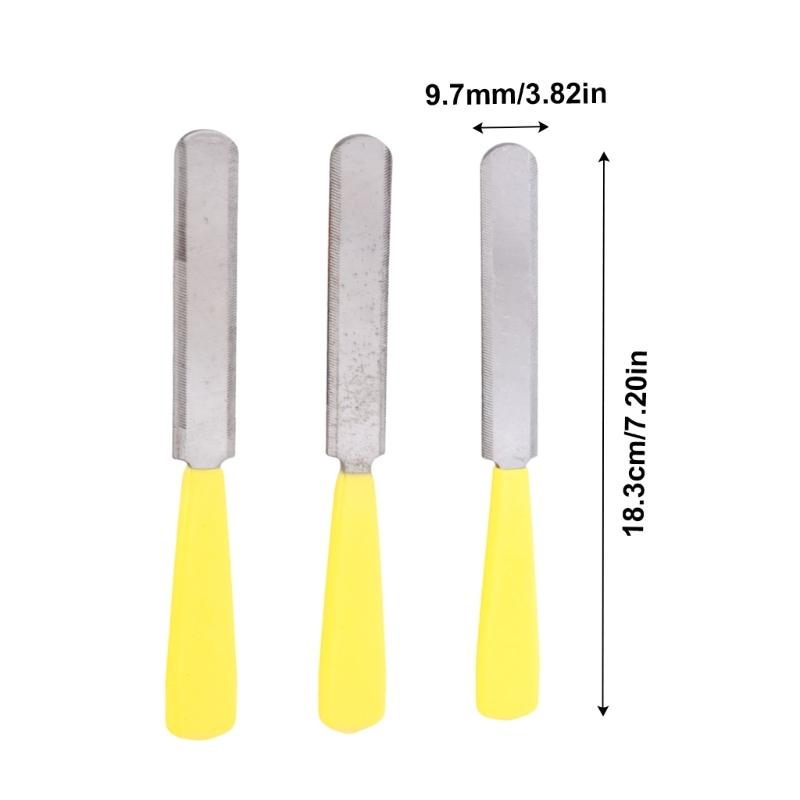 3Pcs Guitar Nut Files, Double Edge Nut Slotting Files Fret Crowning Slot Files Guitar Fret Files for Mandoline Ukulele