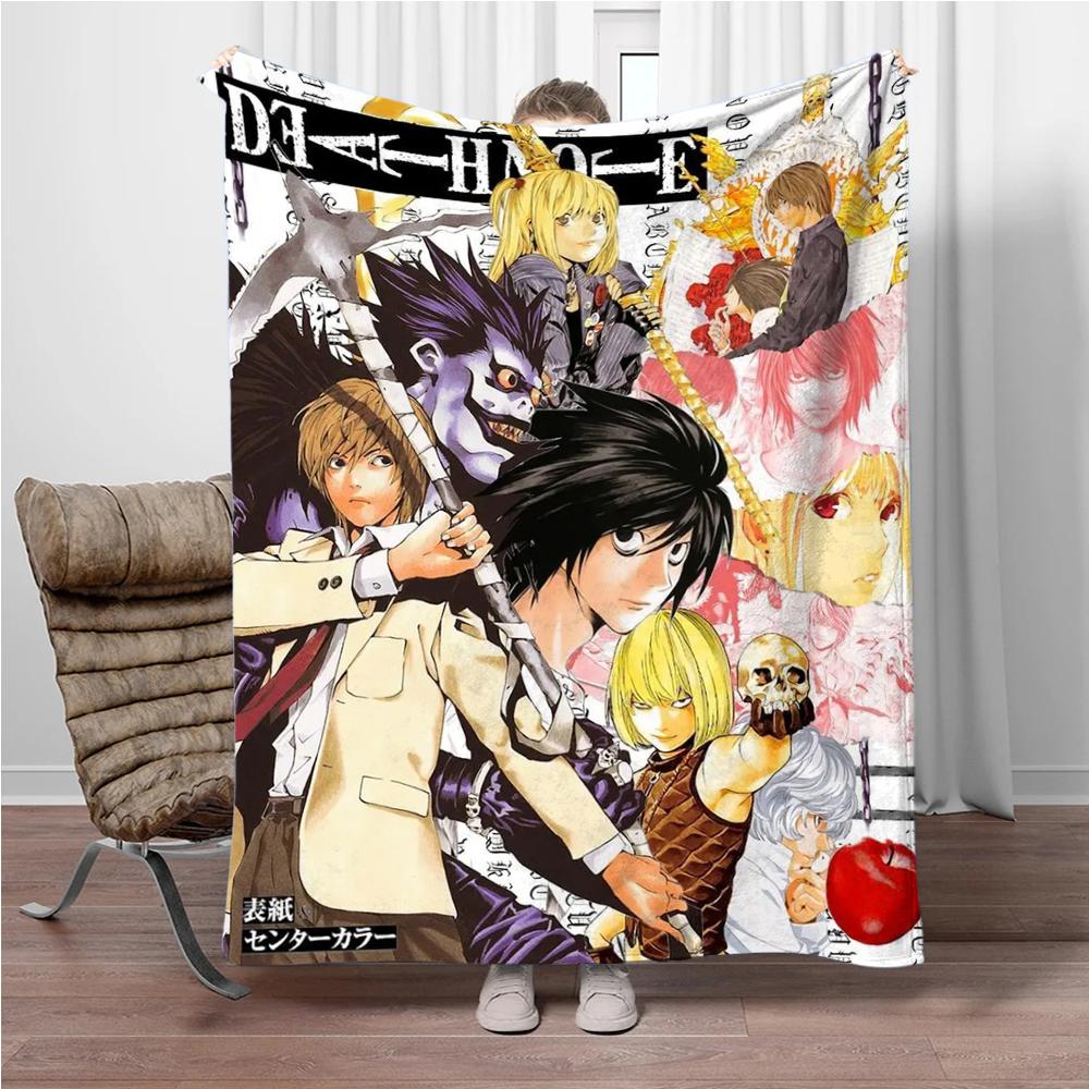 Japanese Anime Blanket DEATH-NOTE Children Warm Soft Blankets for Sofa Bed Cover Blanket Suitable for Birthday Souvenir Gifts