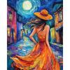 GATYZTORY Painting By Number Girl Portrait Kits DIY Frame Drawing On Canvas Flower Picture HandPainted Gift Home Decoration