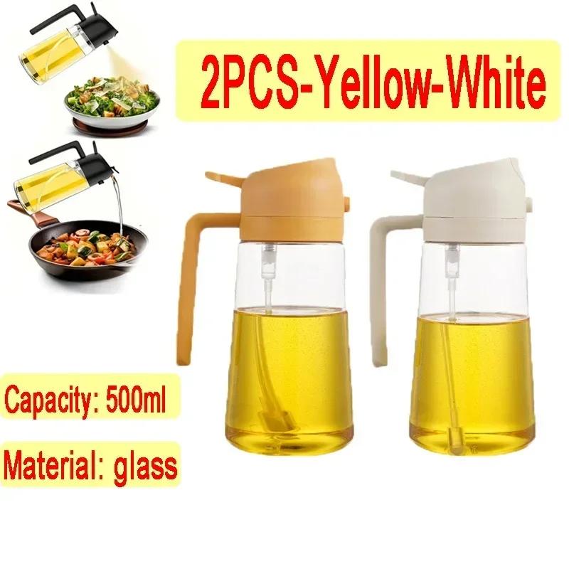 Oil Spray Spray Kitchen Glass Oil Spray Bottle 500ml Olive Oil Sprayer Camping BBQ Kitchen Baking BBQ Picnic Kitchen Tools