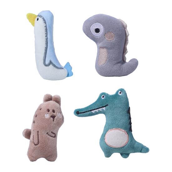 Pet Toy Cartoon Rabbit Duck Dinosaur Shape Portable Cat Toy with Natural Catnip Bite-resistant Soft Velvet Fabric Interactive Play Toy