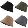 All-match Retro Suede Basin Hat Fashion Fisherman Hat Windproof Bucket Hat for Fall Winter Daily Wear Morning Workout