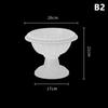 Large Wave Ripple Plastic Vase Modern Nordic Design Space-Saving Flower Pot Arrangement for Living Room Desk Home Accessories