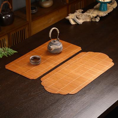 Bamboo Woven Mat Dry Foam Mat Chinese Tea Mat Waterproof Tea Table Mat High-end Fabric Tea Set Accessories