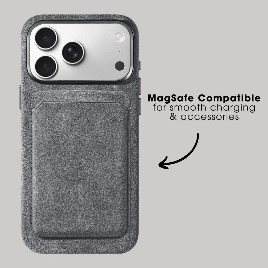 100% Alcantara Hülle für IPhone 17 Pro Max Luxus Cover mit MagSafe Kamera Auslöseknopf Magnetische Hüllen für IPhone17 Pro Max