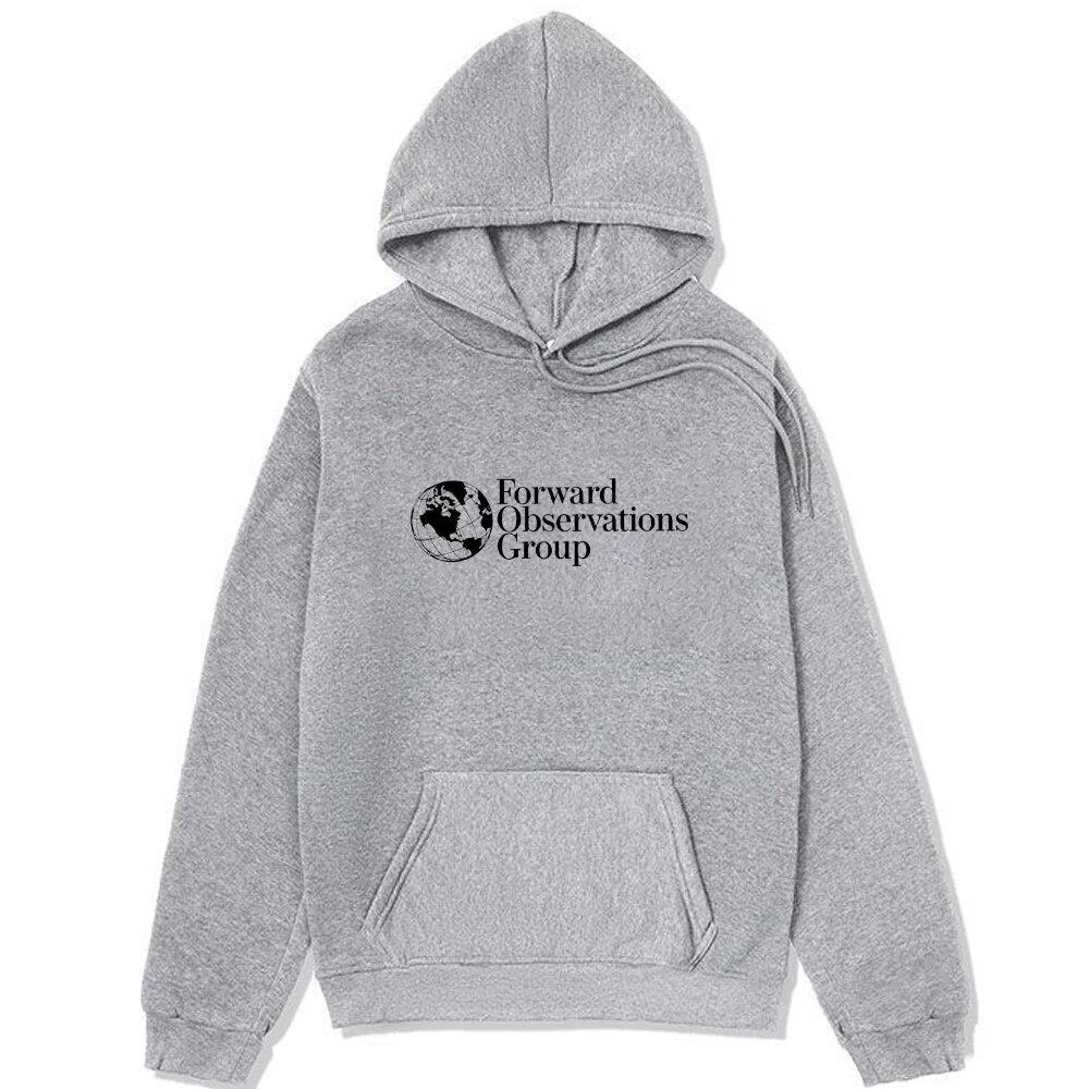 Forward Observations Group Gbrs Letter Hoodie Unisex Women 90s Vintage Black Hooded Sweatshirt Autumn Winter Long Sleeves Pullover