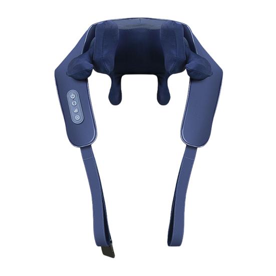8D Neck And Shoulder Massager with Heat Shiatsu Deep Tissue Kneading Rechargeable Cervical Massager for Muscle Pain Relief Portable Massage Pad