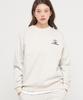 CHAMBROS Semi-Oversized Embroidered Logo Sweatshirt [Oatmeal]