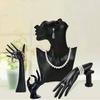 Resin Jewelry Display Stands Earrings Holder Rings Display Holder Mannequin Bust and Hand Model Suitable for Retail Use