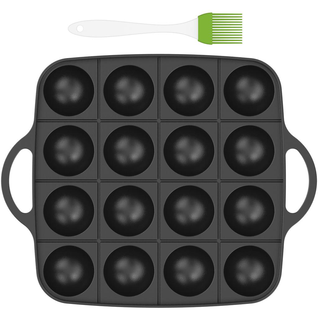 Octopus Ball Maker 7/12/16/19 Hole Takoyaki Pan Maker Aluminum Alloy Nonstick Grill Pan Cooking Cake Pan Kitchen Cookware Tools